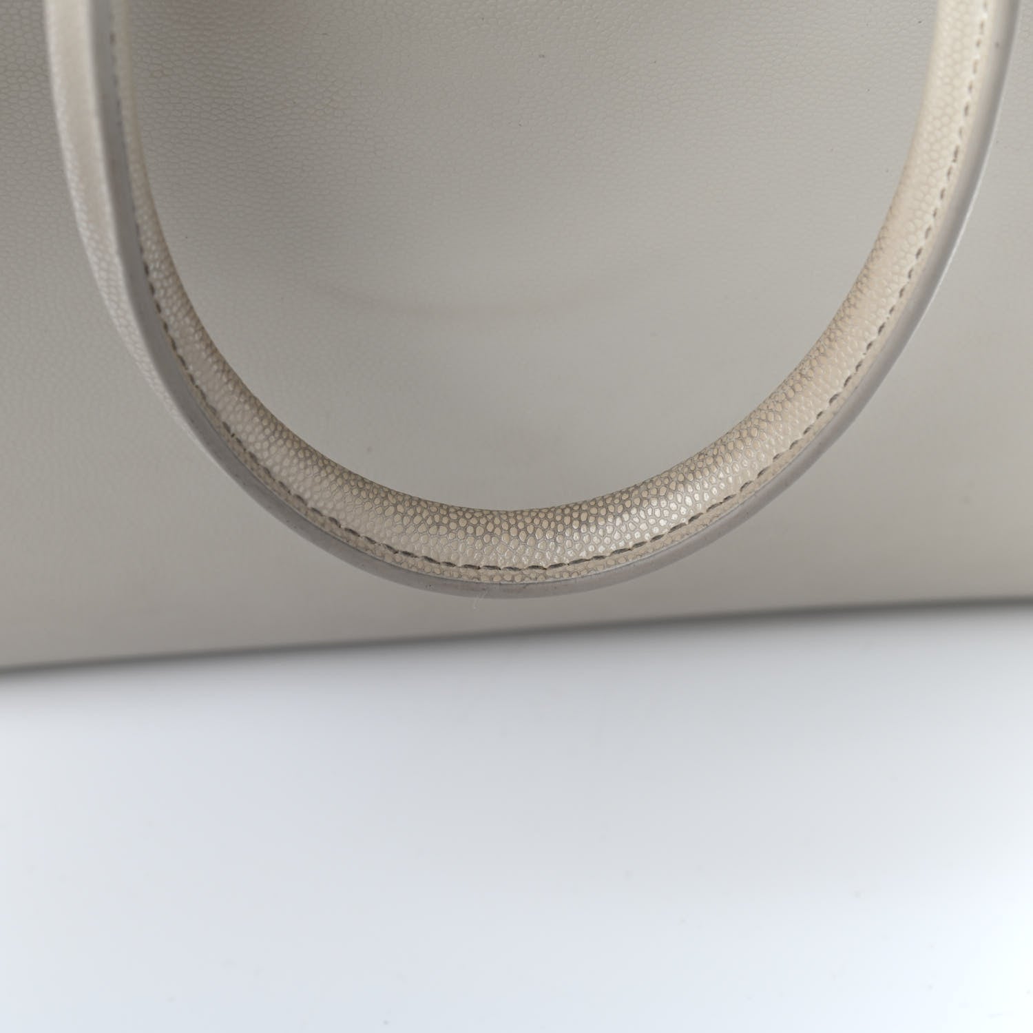 Saint Laurent Shiny Calfskin Small Uptown Tote Crema Soft 10 of 11