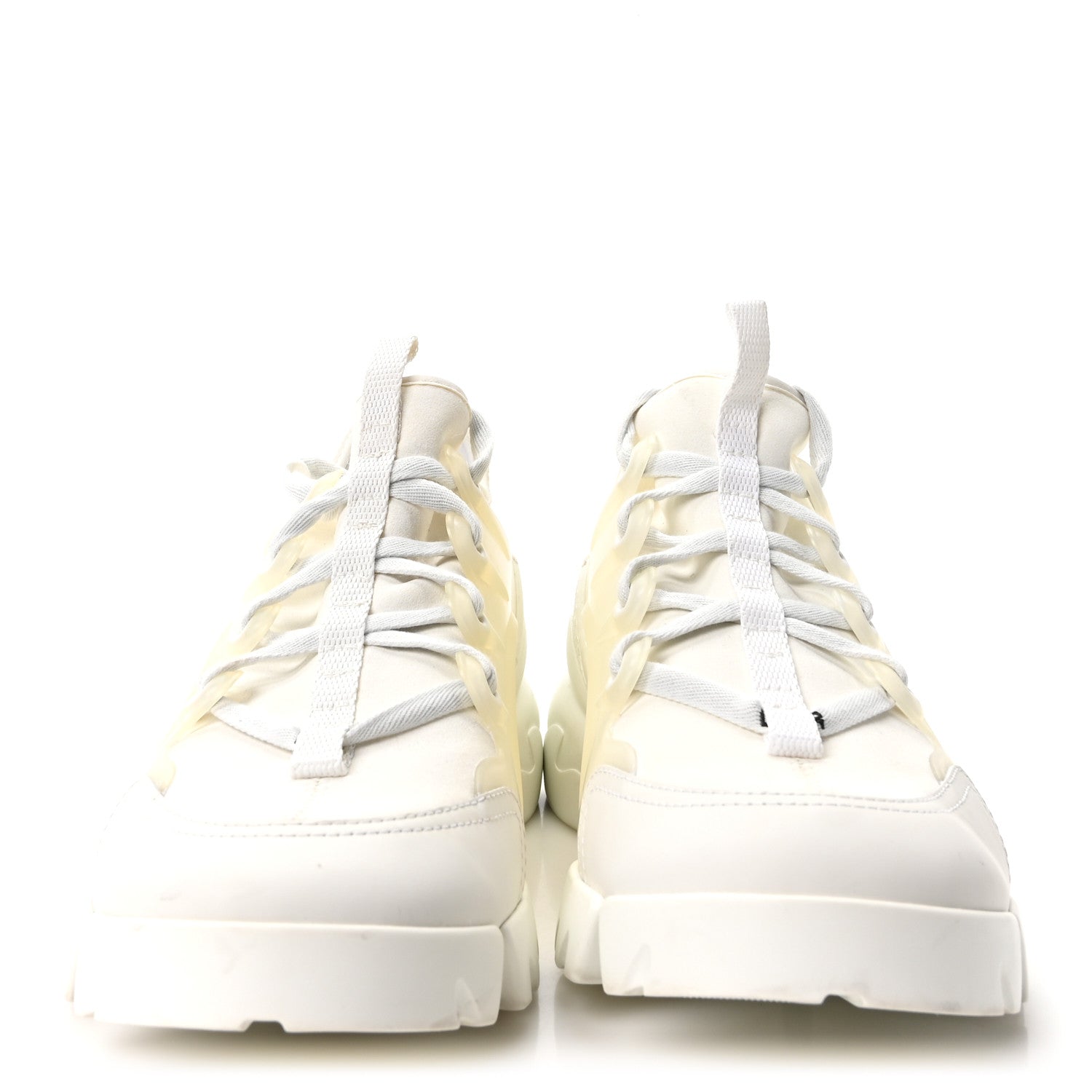 Christian Dior Technical Fabric Rubber Womens D-Connect Sneakers 37 White 3 of 10