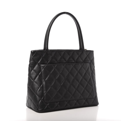 Chanel Caviar Quilted Medallion Tote Black 3 of 10