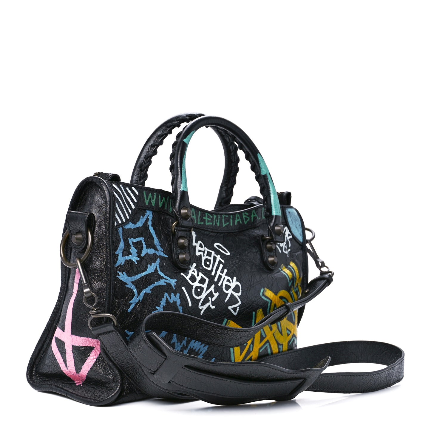 Agneau Graffiti All Over Classic Hardware S City Black Multicolor