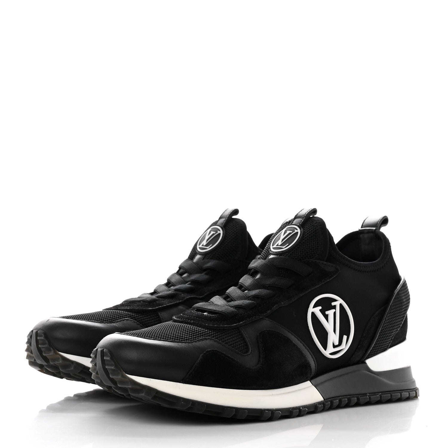 Louis Vuitton Calfskin Monogram Run Away Sneakers 39 Black 3 of 12