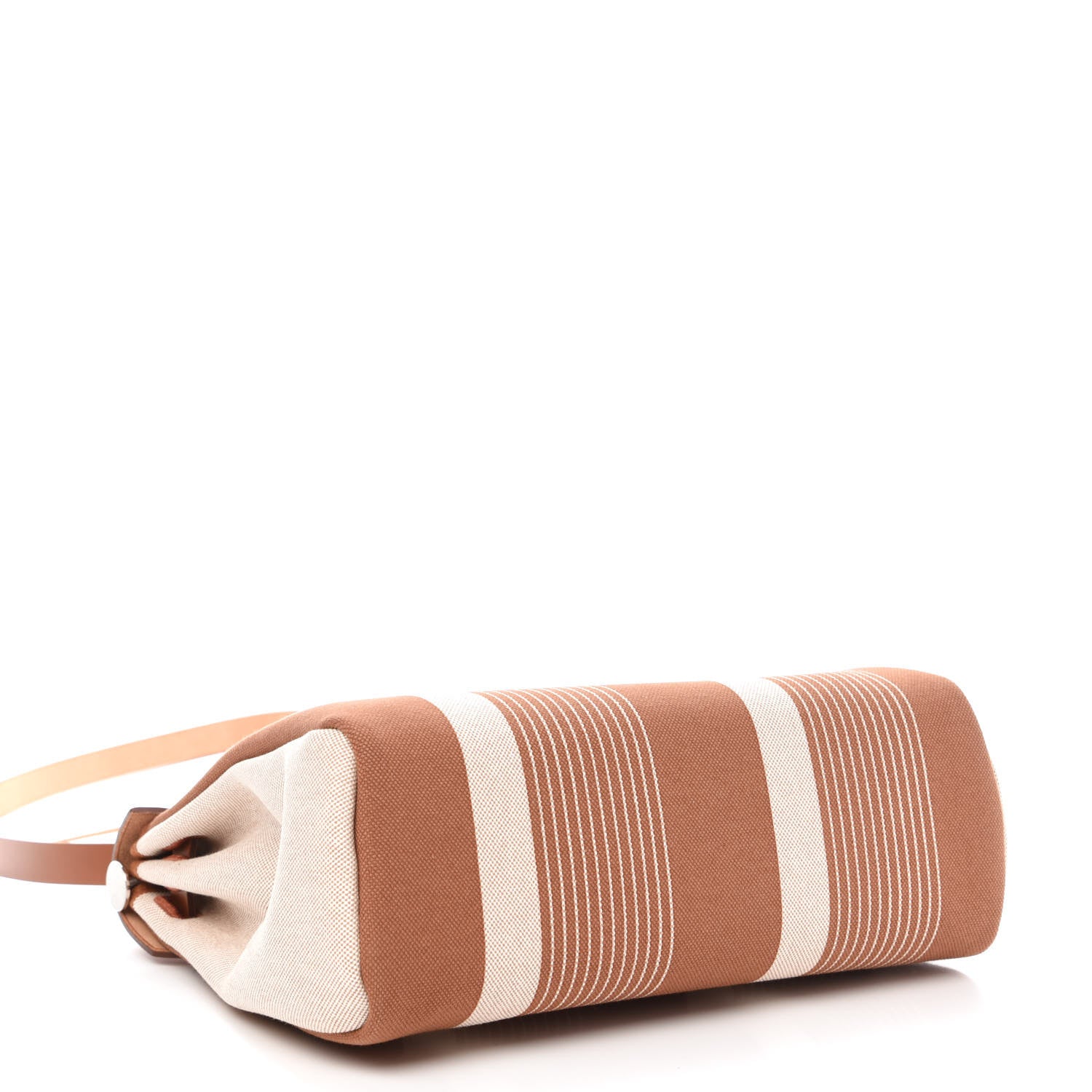 Hermes Vache Hunter Toile H Vibration Herbag Zip Retourne 31 PM Fauve Ecru Beige 5 of 12