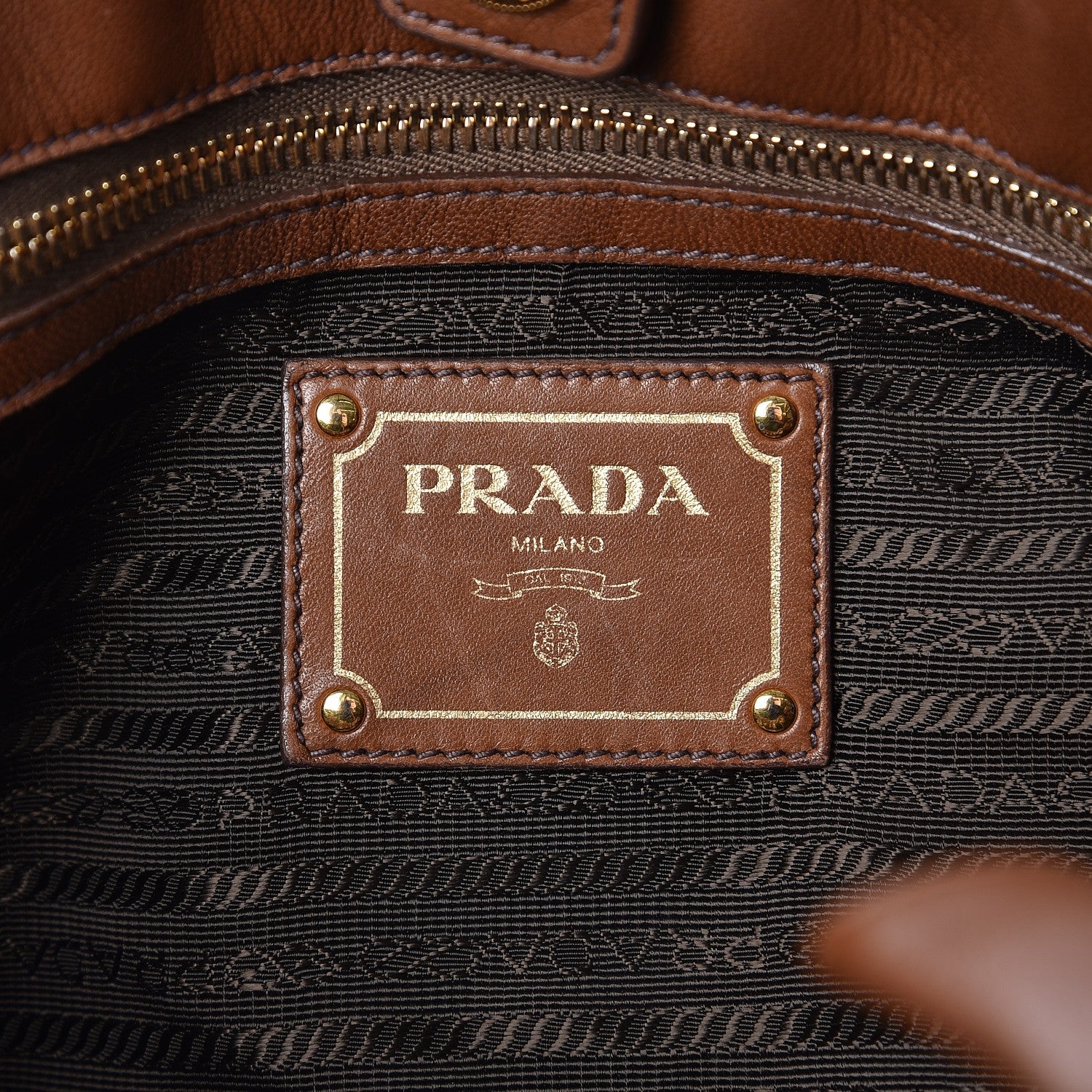 Prada Nappa Antique Bow Tote Bag Cocco 10 of 10