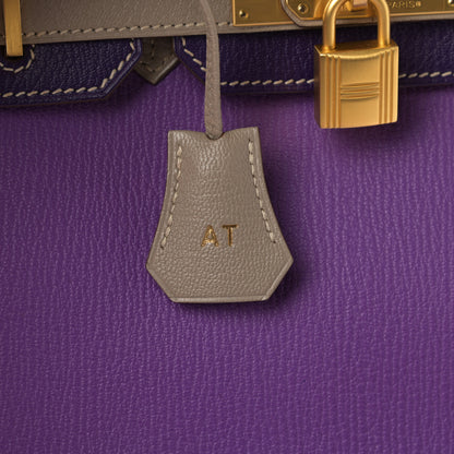 Hermes Chevre Mysore Horseshoe Birkin 30 Parme Violet Gris Tourterelle 12 of 13