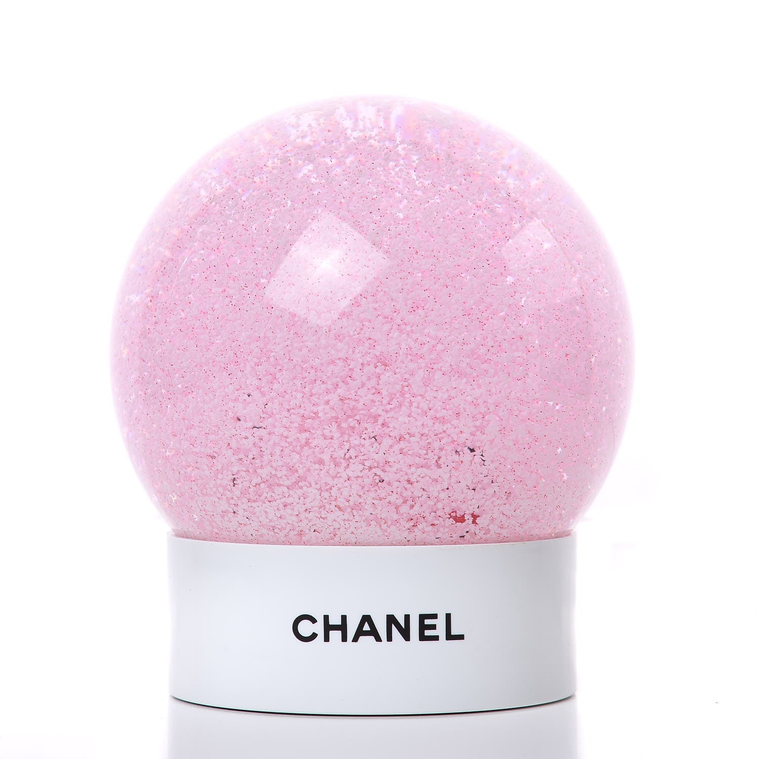 Chanel Glass N°5 Perfume Bottle Snow Globe Pink 4 of 5