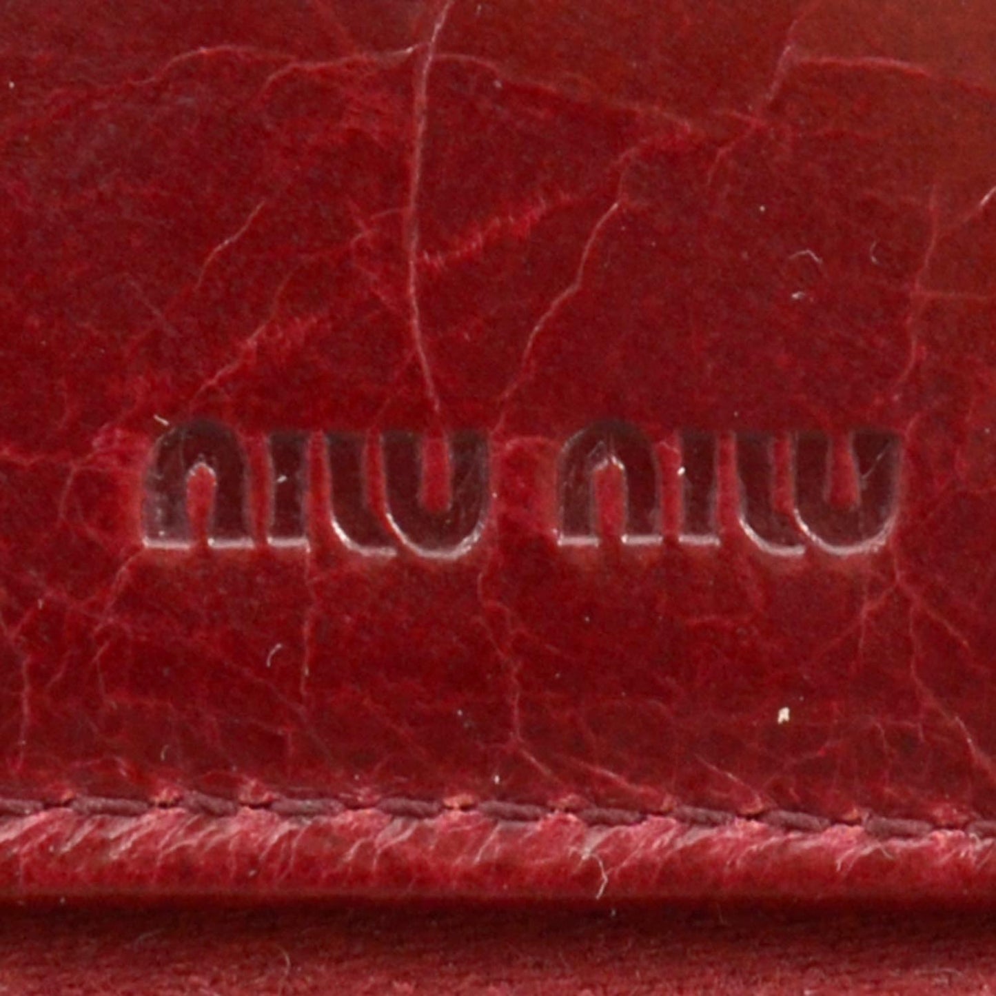 Matelasse Wallet Red