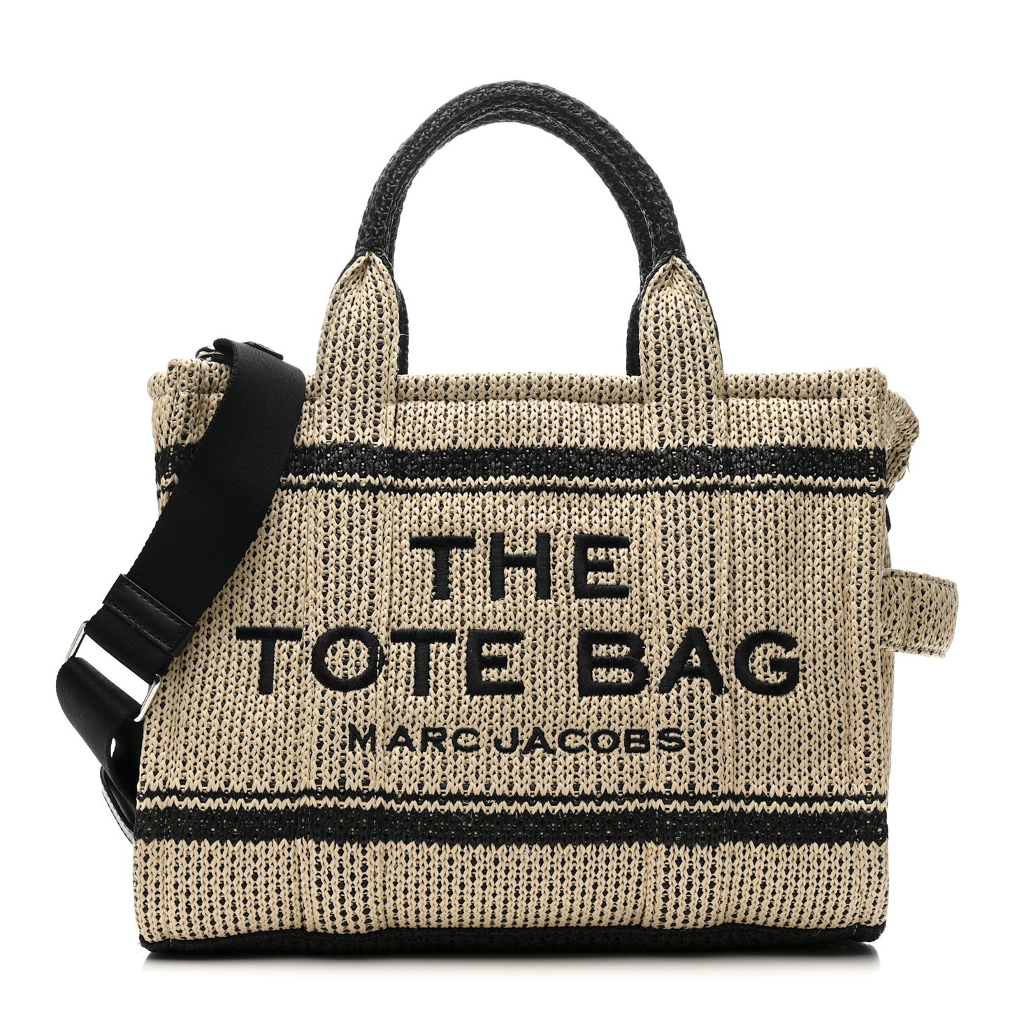 Straw Jacquard Medium The Traveler Tote Bag Natural