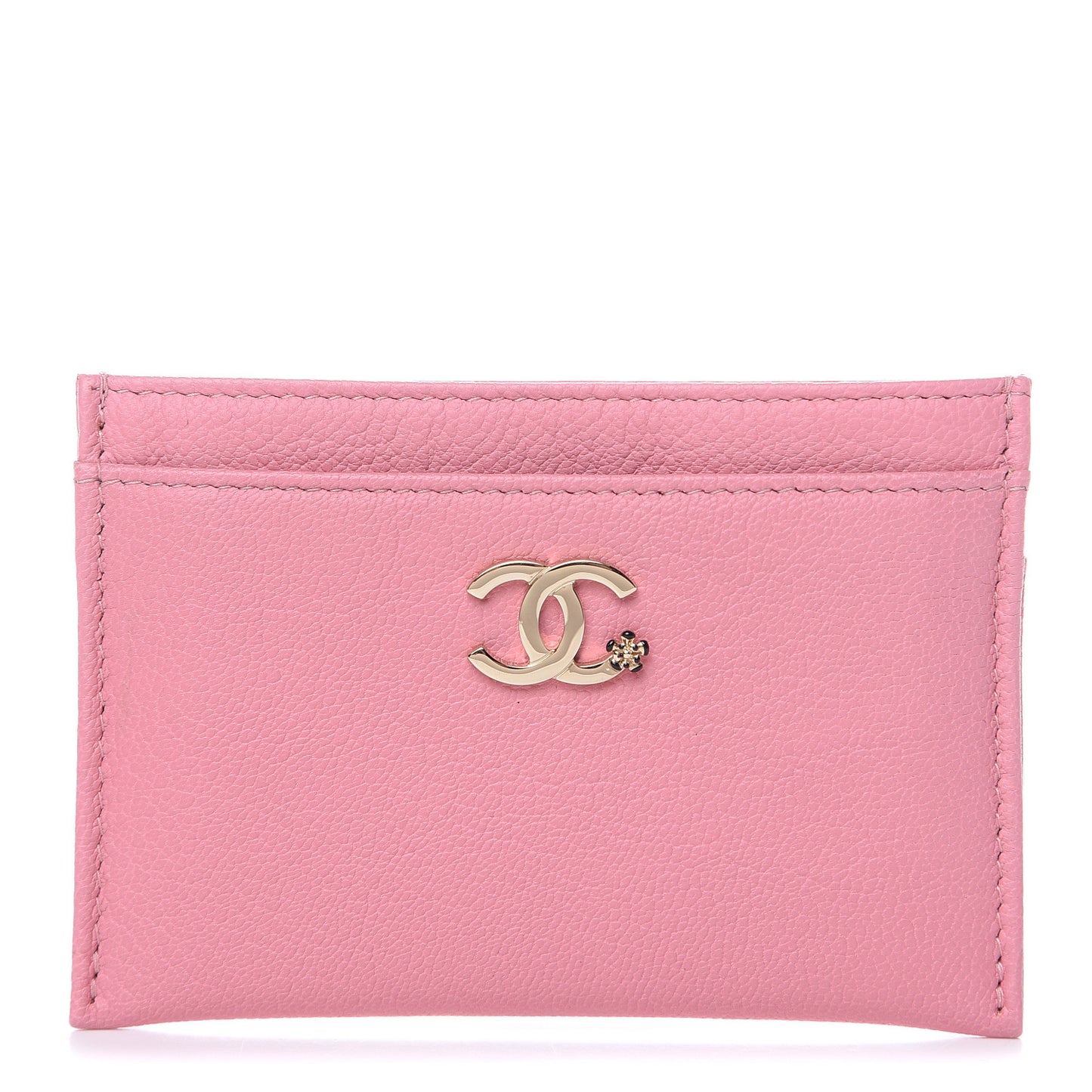 Goatskin CC Card Holder Pink