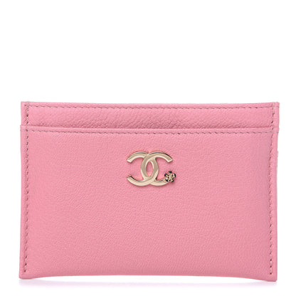 Chanel Goatskin CC Card Holder Pink 1 of 8