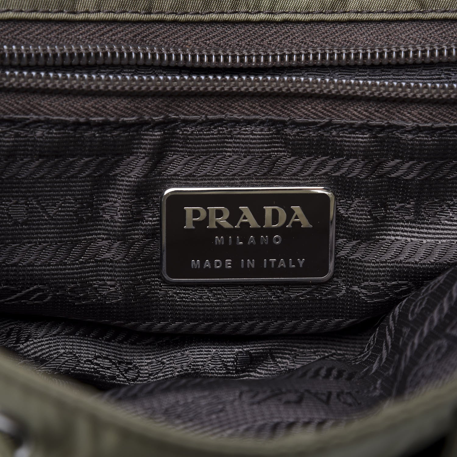 Prada Nylon Vela Mini Cinch Backpack Green 9 of 17