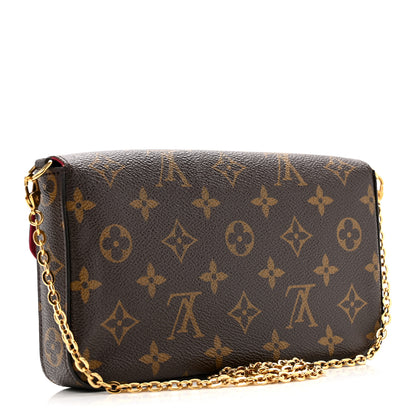 Louis Vuitton Monogram Pochette Felicie Chain Wallet Fuchsia 4 of 13