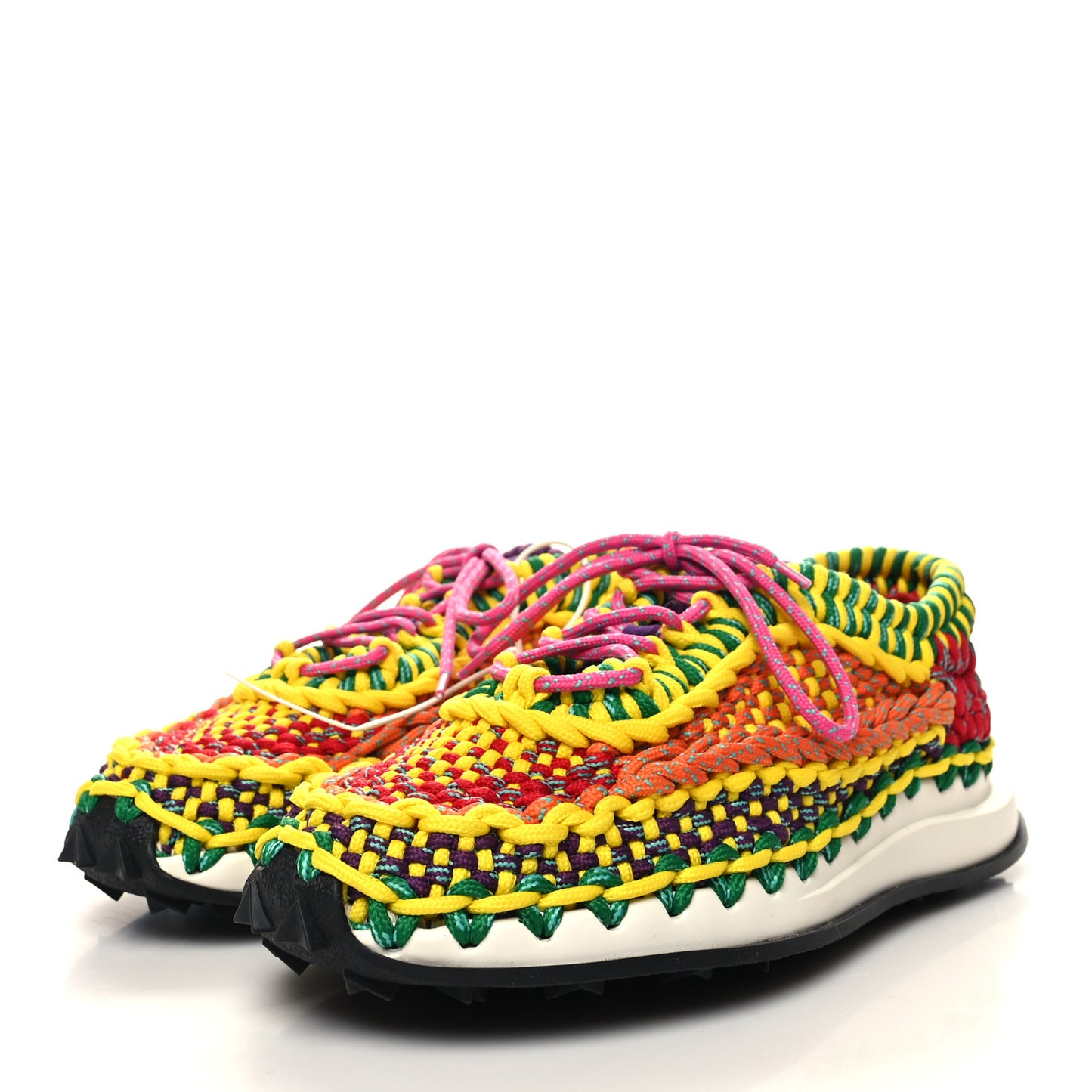 Fabric Crochet Mens Low Top Sneakers 44 Bright Lemon Rogue Pur Rose Violet Titian White Black
