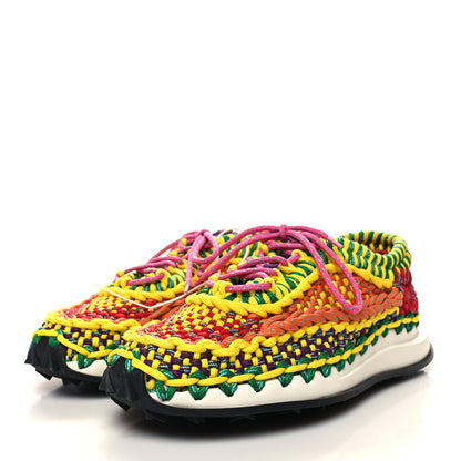 Valentino Garavani Fabric Crochet Mens Low Top Sneakers 44 Bright Lemon Rogue Pur Rose Violet Titian White Black 3 of 8