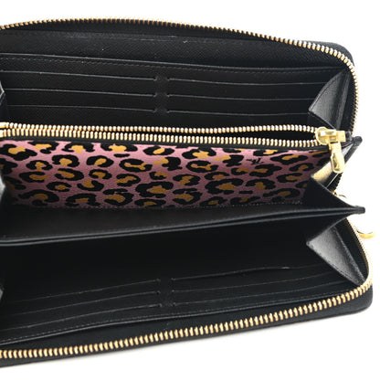 Louis Vuitton Monogram Giant Wild At Heart Zippy Wallet Black 5 of 12