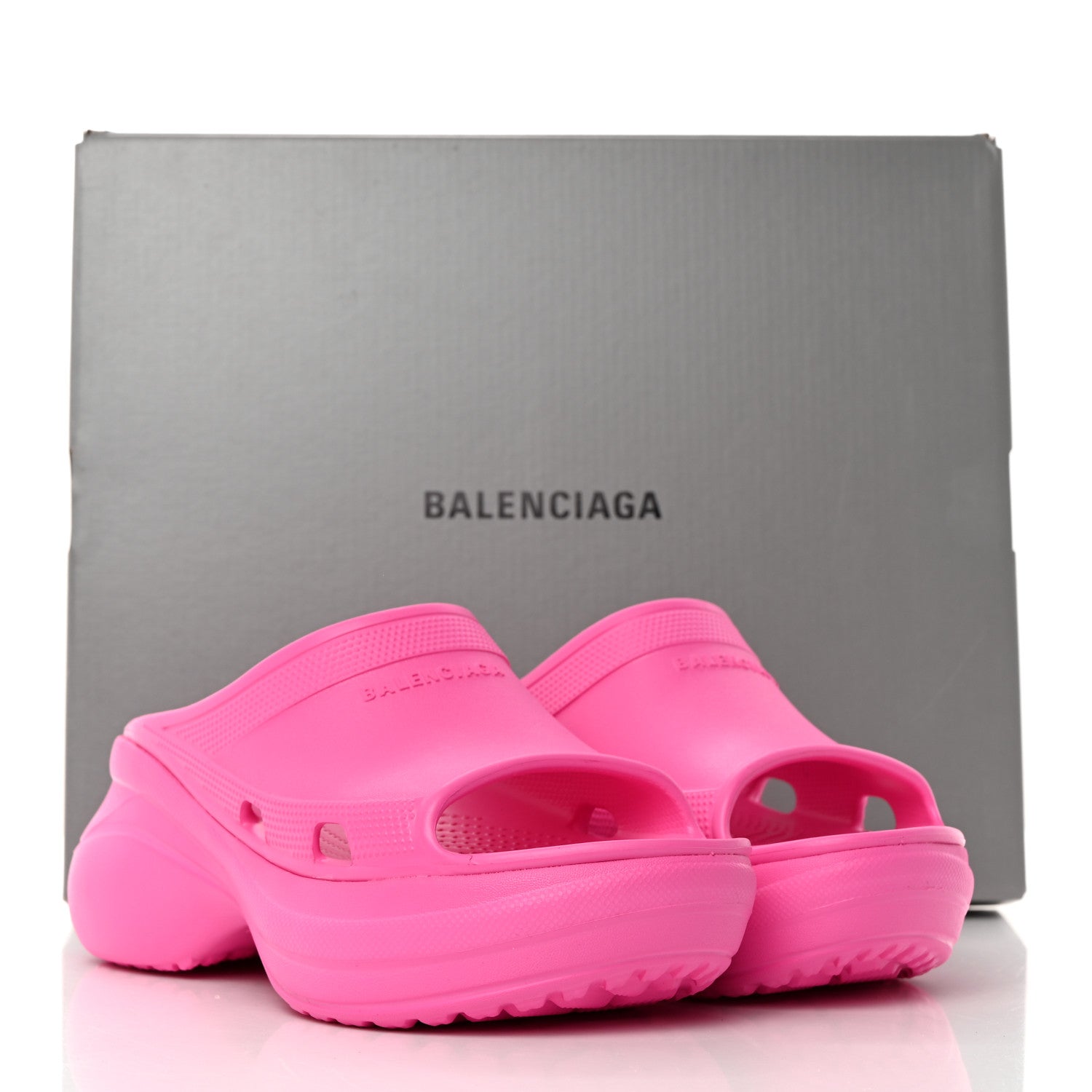 Balenciaga X CROCS Rubber Womens Pool Slides 38 Pink 10 of 10