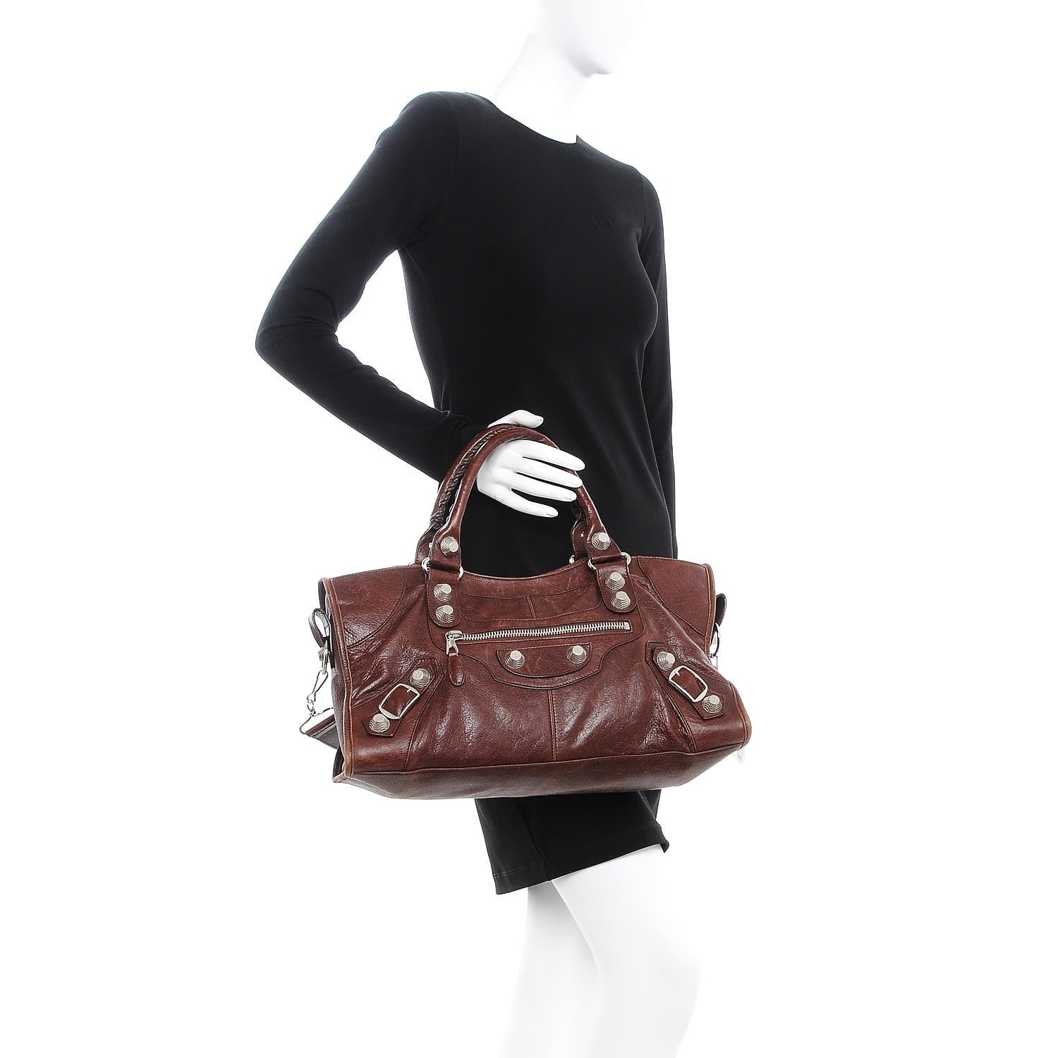 Balenciaga Agneau Giant 21 Silver Hardware Part Time Castagna 2 of 10