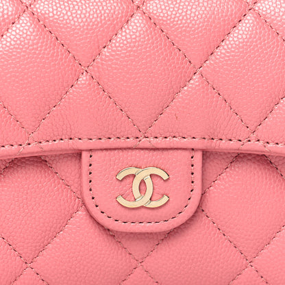 Chanel Caviar Quilted Medium Flap Wallet Pink 10 of 11