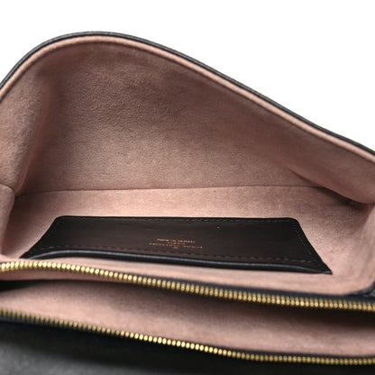 Louis Vuitton Lambskin Embossed Monogram Pochette Coussin Black 5 of 10