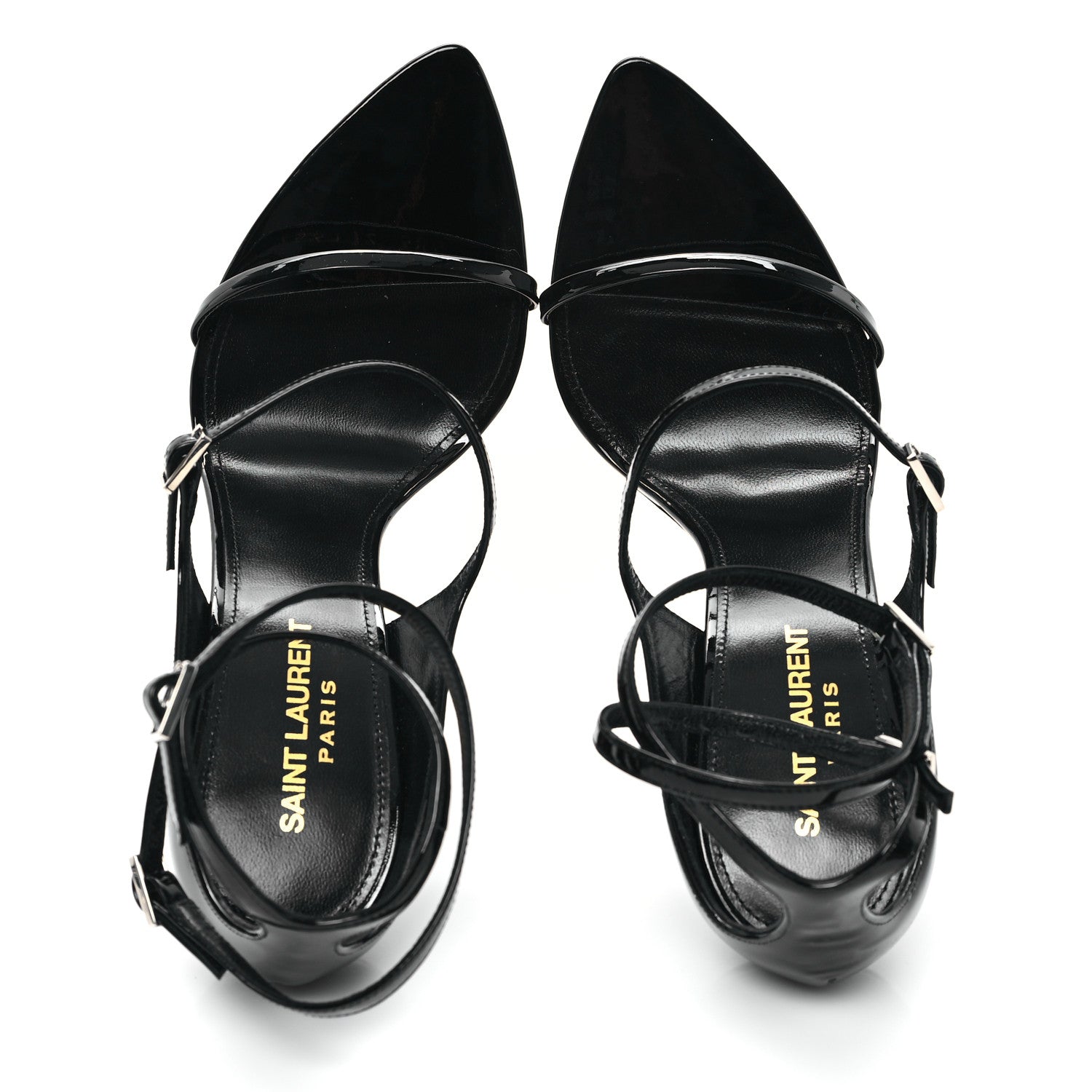 Saint Laurent Vernice Grupy Dita 110 Sandals 38.5 Black 2 of 10