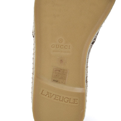 Gucci Canvas Miro Soft Calfskin Logo Mens Espadrilles 5 Greggio Cuir 6 of 10