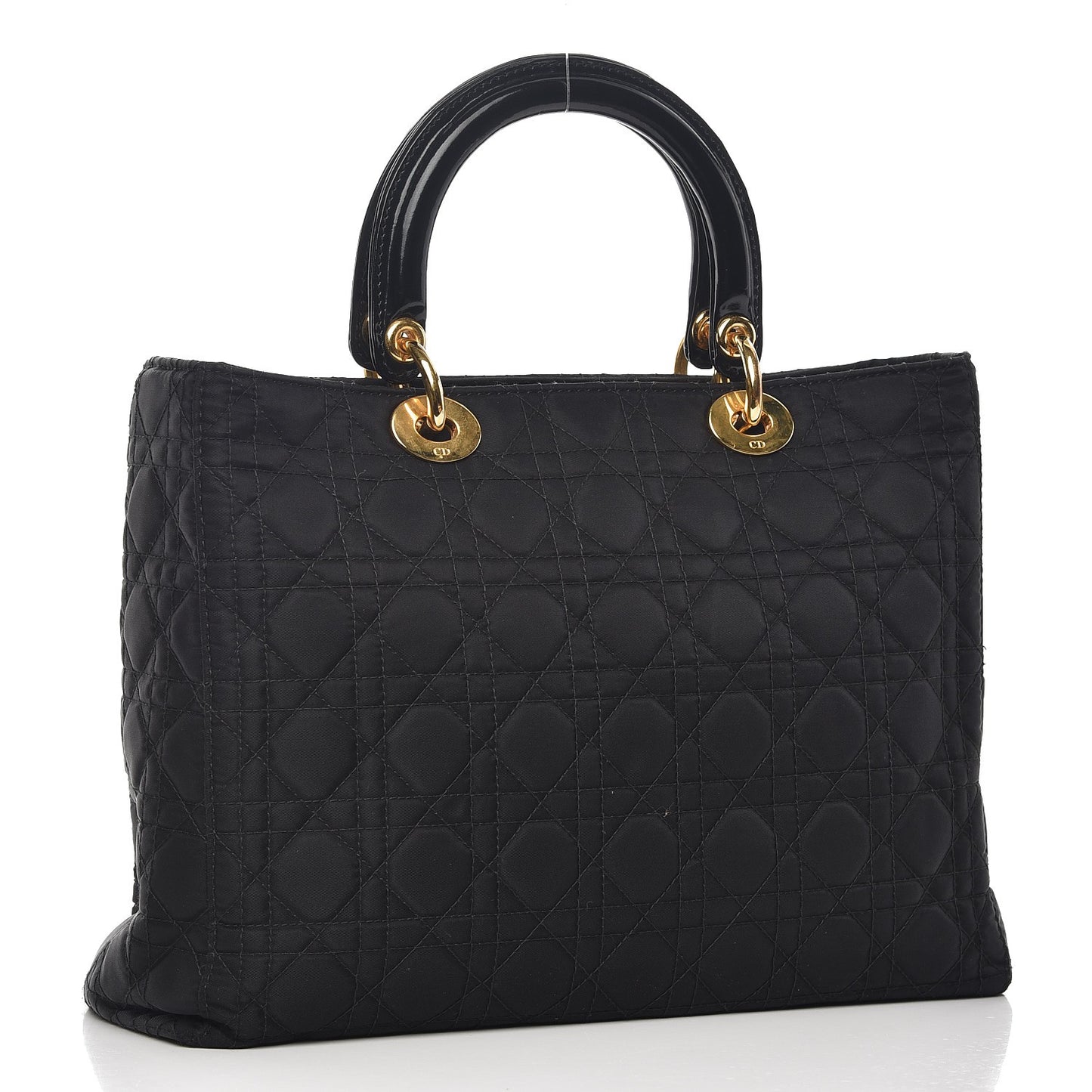 Nylon Cannage Large Lady Dior Black