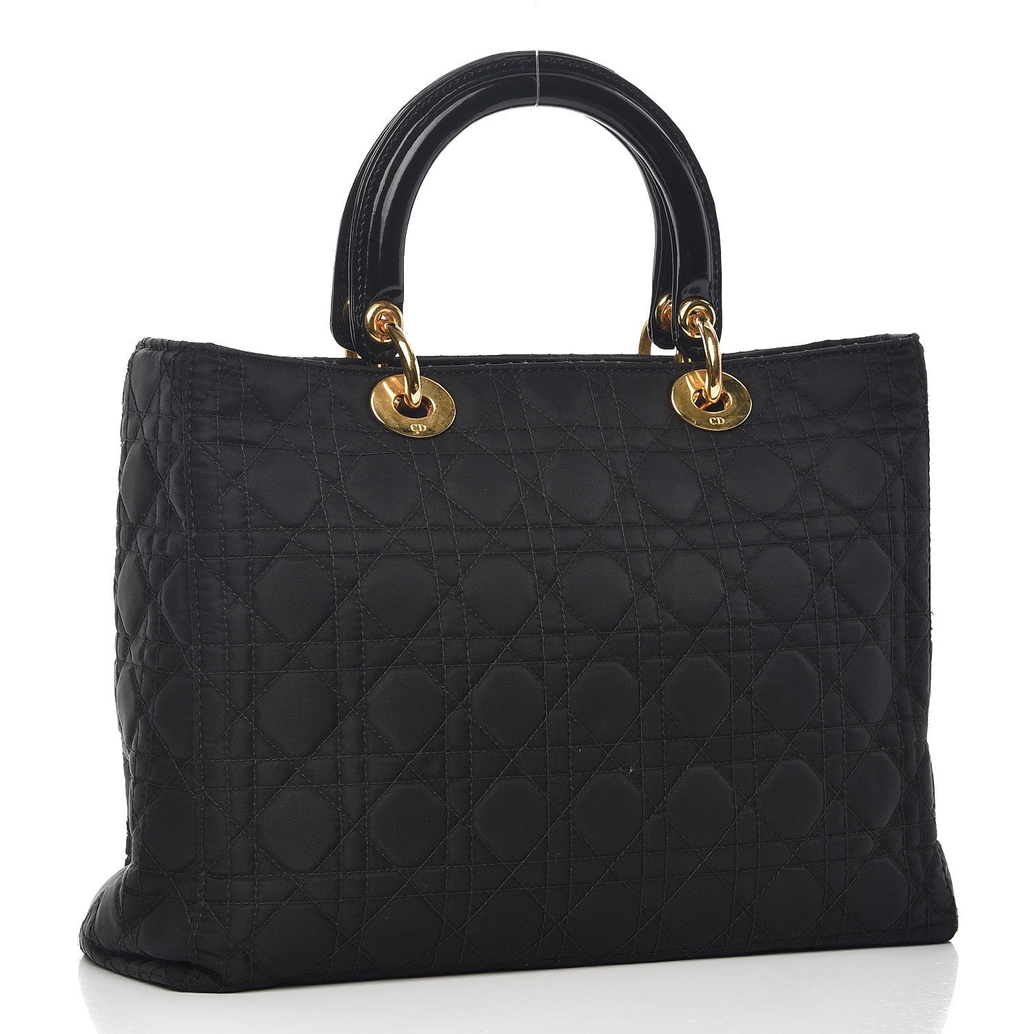 Christian Dior Nylon Cannage Large Lady Dior Black 3 of 12
