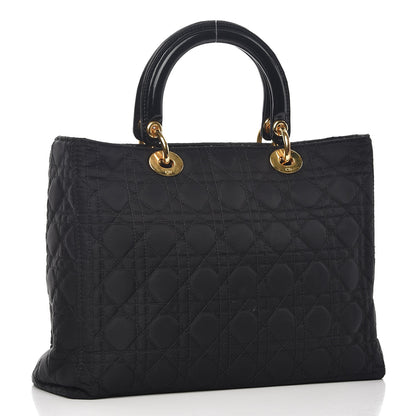Christian Dior Nylon Cannage Large Lady Dior Black 3 of 12