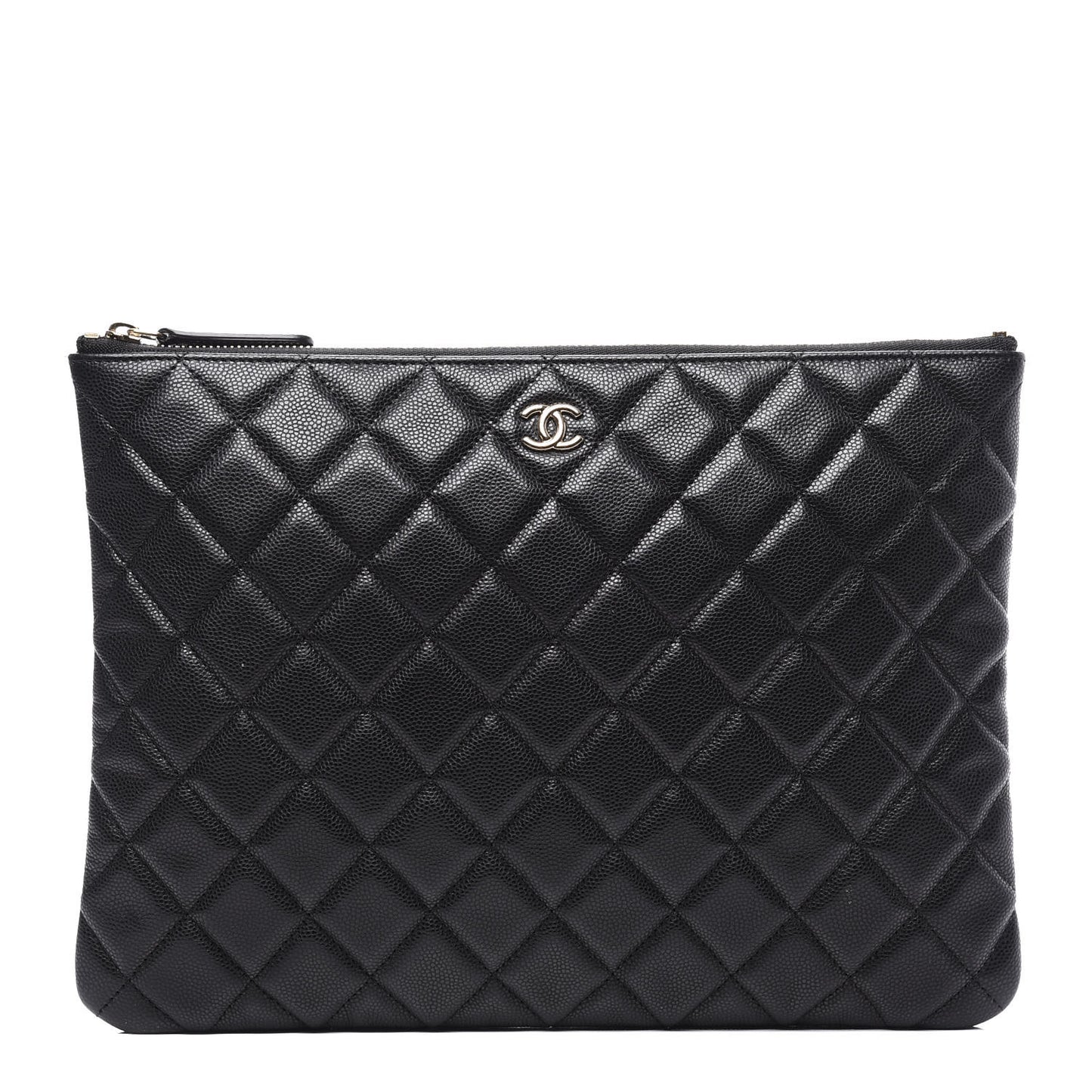 Caviar Quilted Medium Cosmetic Case Black