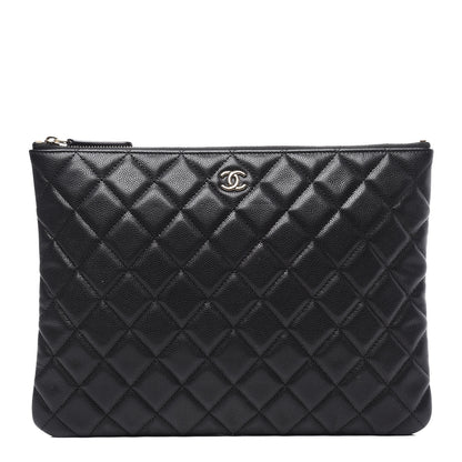 Chanel Caviar Quilted Medium Cosmetic Case Black 1 of 9