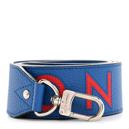 Louis Vuitton Taurillon Bandouliere Shoulder Strap Blue 1 of 7