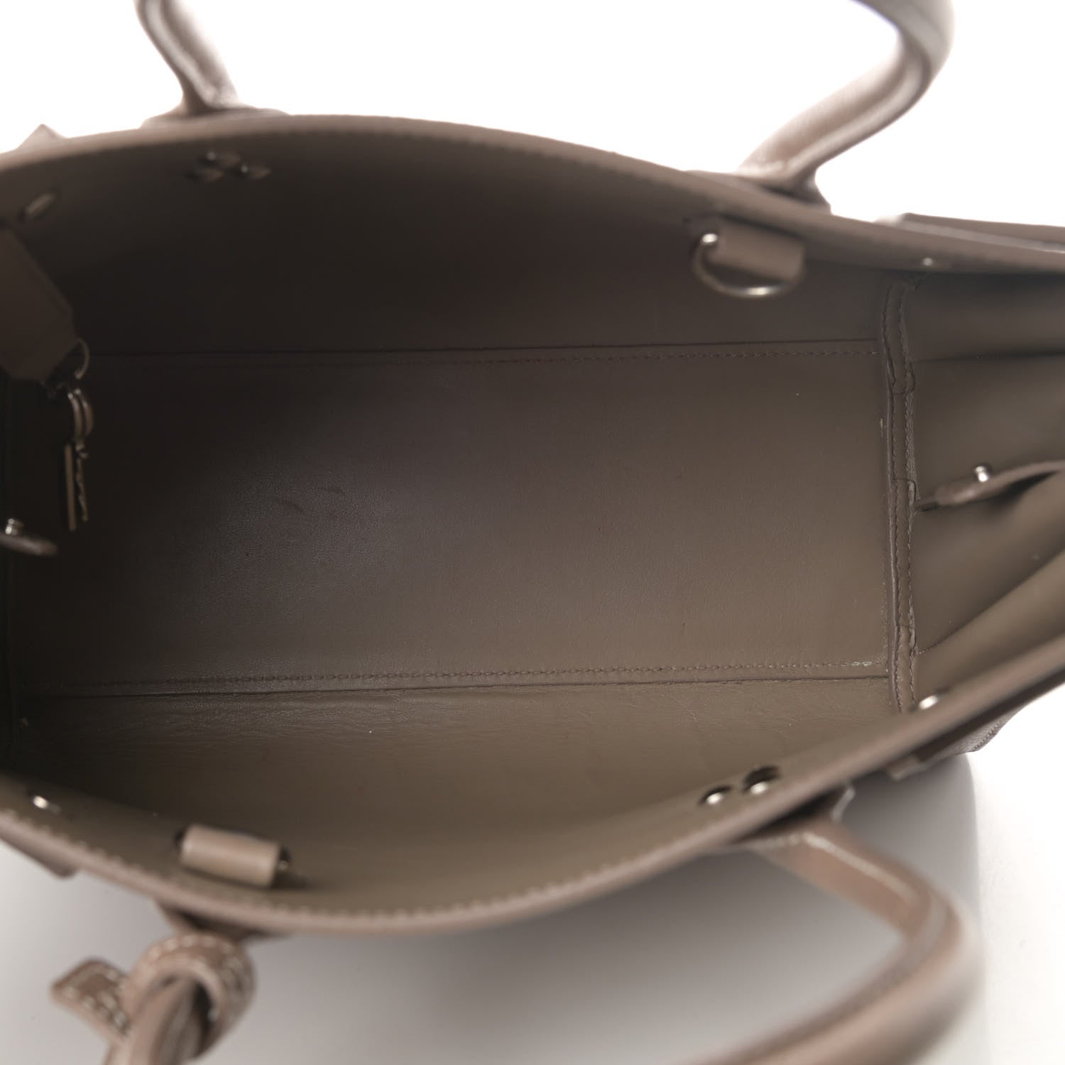 Saint Laurent Grained Calfskin Topstich Baby Sac De Jour Taupe 6 of 21