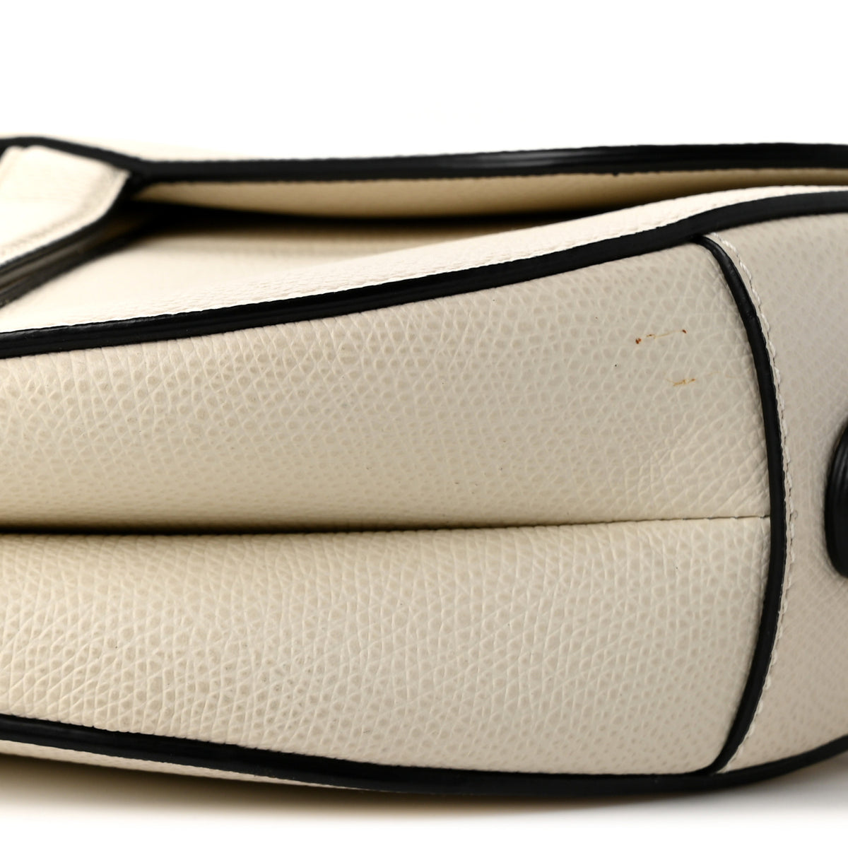 Christian Dior Grained Calfskin Saddle Bag White 18 of 21