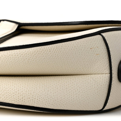 Christian Dior Grained Calfskin Saddle Bag White 18 of 21