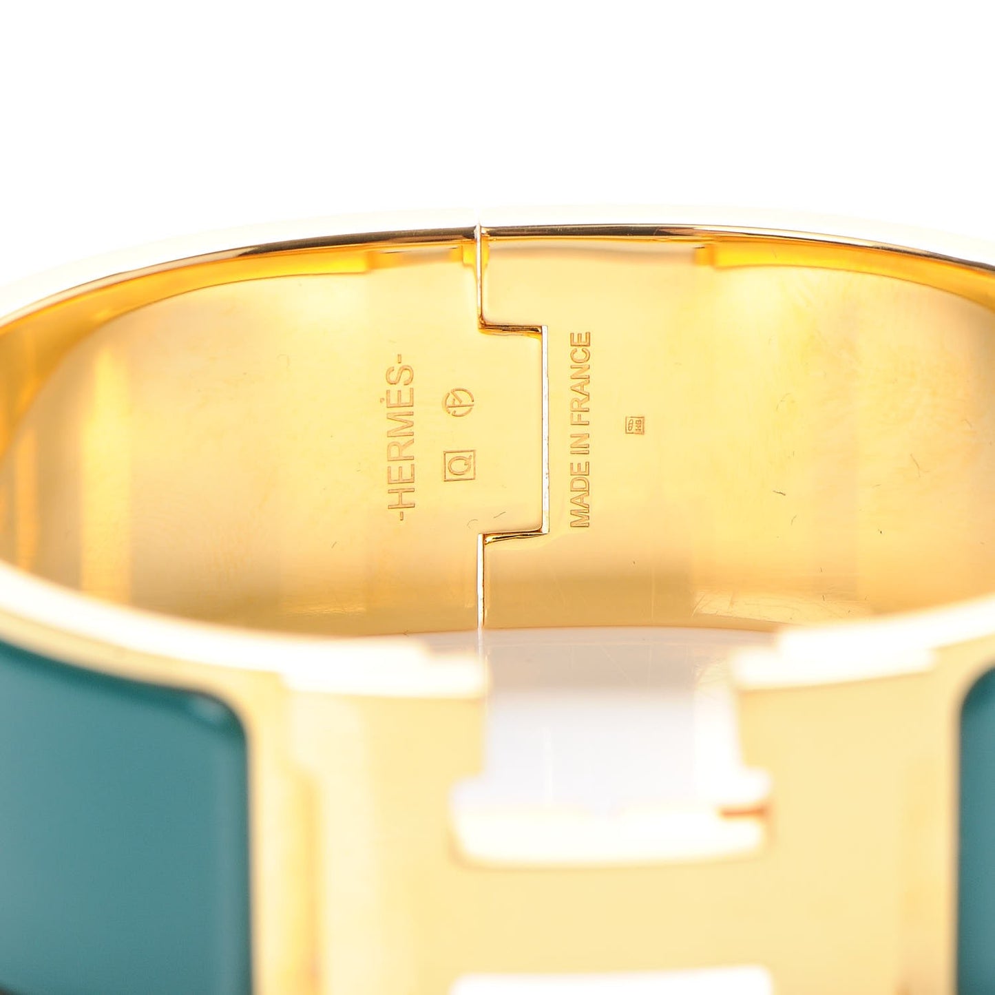 Enamel Wide Clic Clac H Bracelet PM Malachite