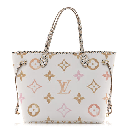 Louis Vuitton Monogram Giant By The Pool 2.0 Neverfull MM Beige 1 of 10