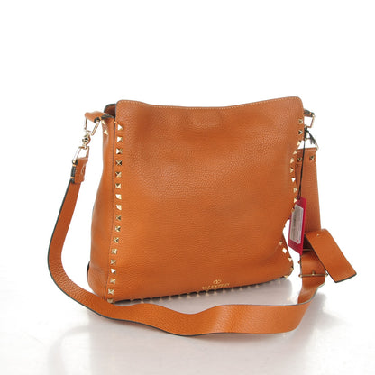 Valentino Garavani Pebbled Calfskin Large Rockstud Flip-Lock Messenger Bag Light Cuir 3 of 7