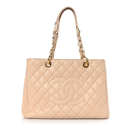 Chanel Caviar Quilted Grand Shopping Tote GST Beige Clair 1 of 13