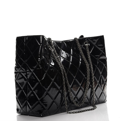 Chanel Patent Quilted Reissue 2.55 Tote Black 3 of 8