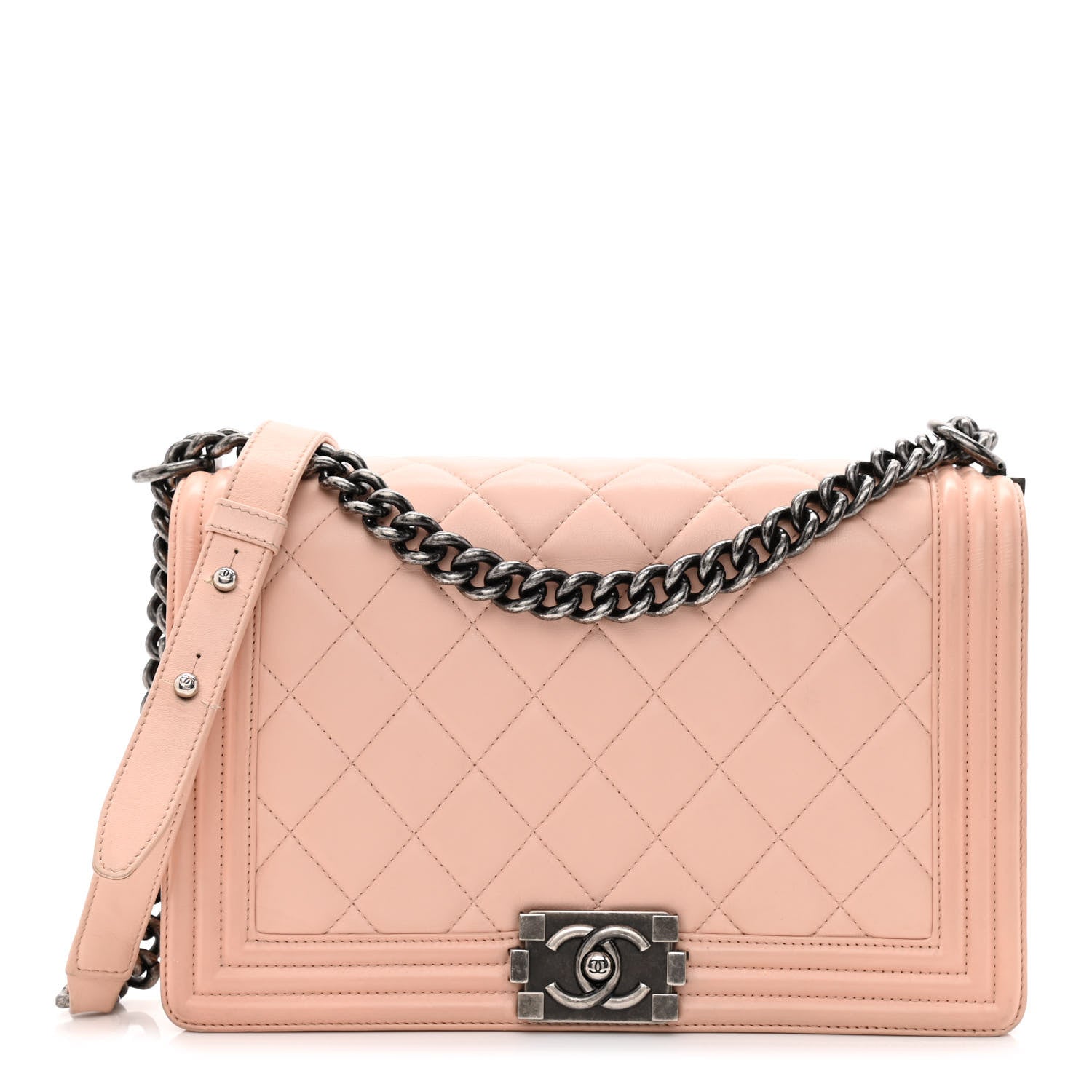 Chanel Calfskin Quilted New Medium Boy Flap Light Pink 1 of 13