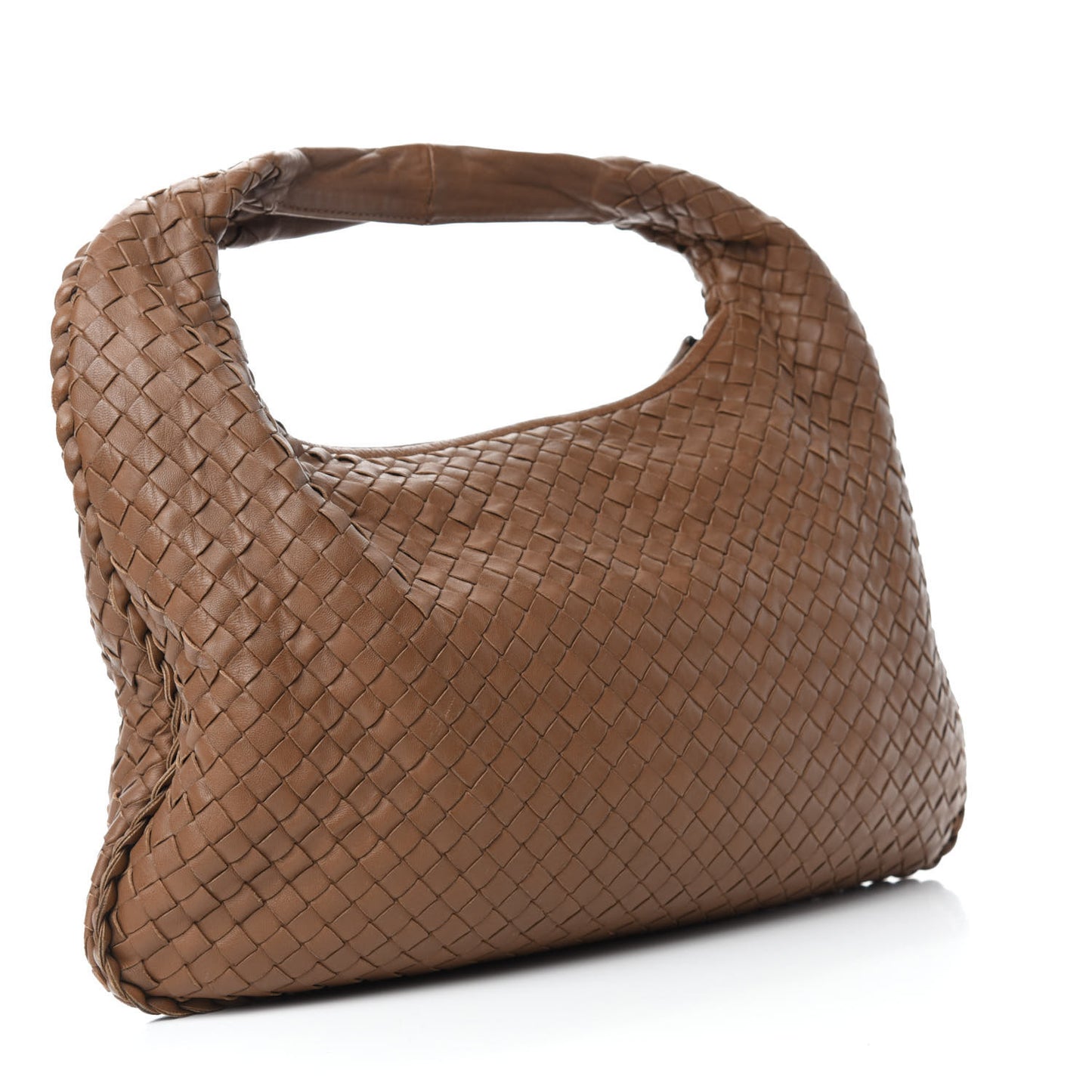 Nappa Intrecciato Small Veneta Hobo Noce