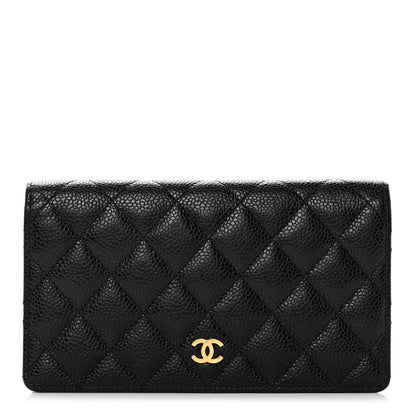 Chanel Caviar Quilted Yen Wallet Black 1 of 8