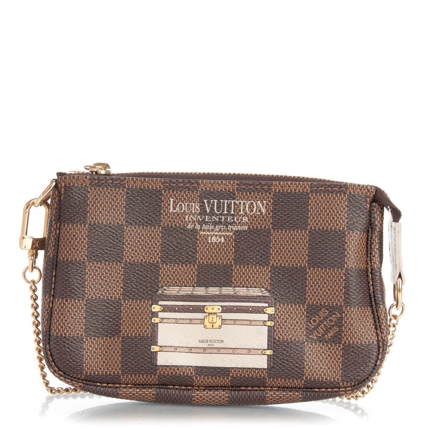 Damier Ebene Trunks and Locks Mini Pochette Accessories