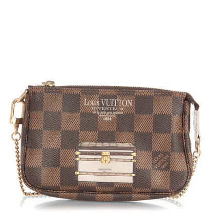 Louis Vuitton Damier Ebene Trunks and Locks Mini Pochette Accessories 1 of 17