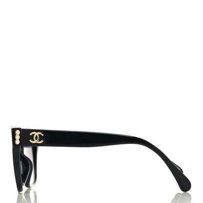 Chanel Acetate Polarized Pearl CC Square Sunglasses 5482-H-A Black 3 of 8