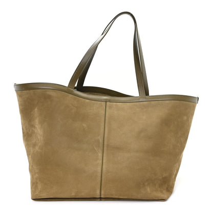 Bottega Veneta Suede Nappa Intrecciato Large Flip Flap Tote Mud 1 of 10