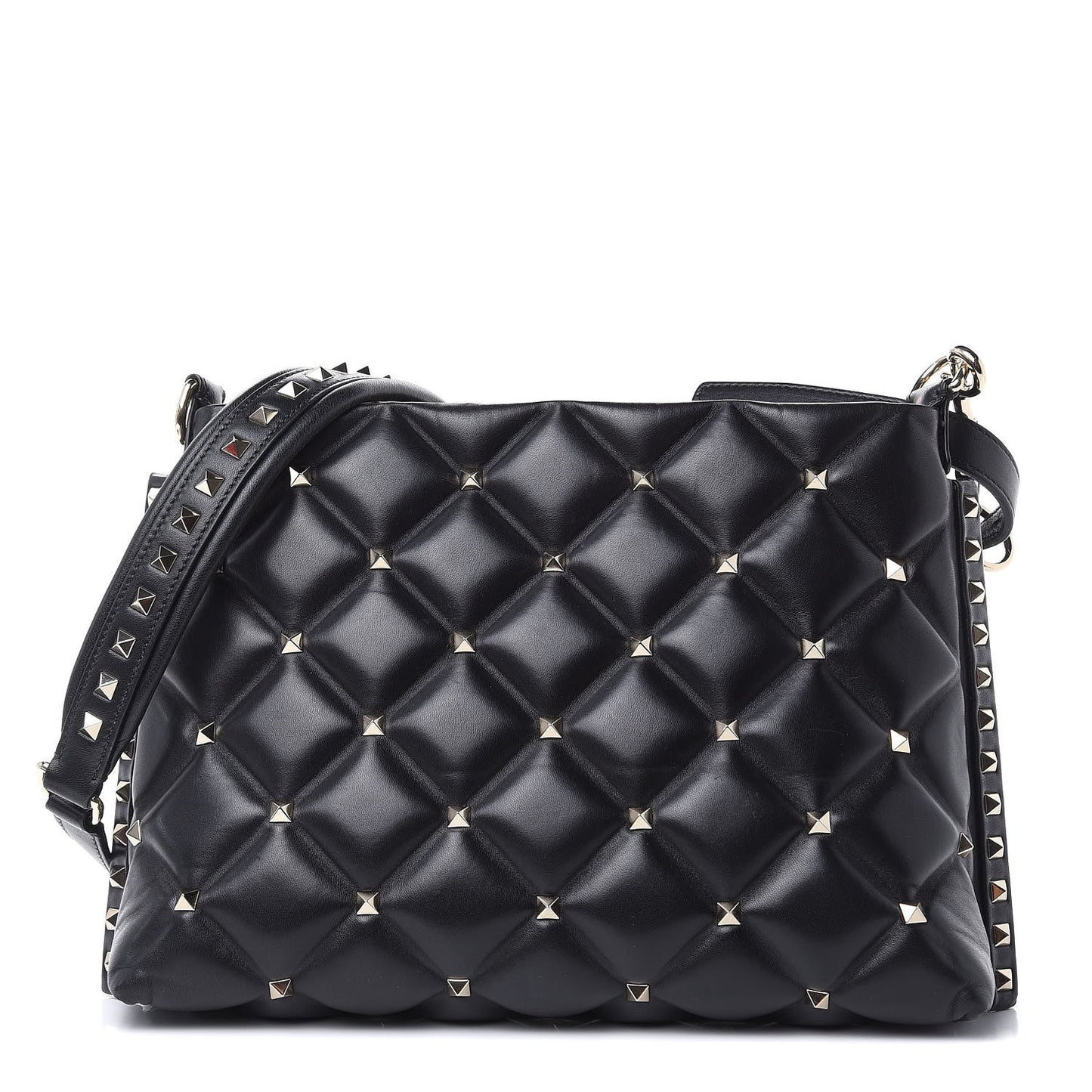 Nappa Candystud Shoulder Bag Black