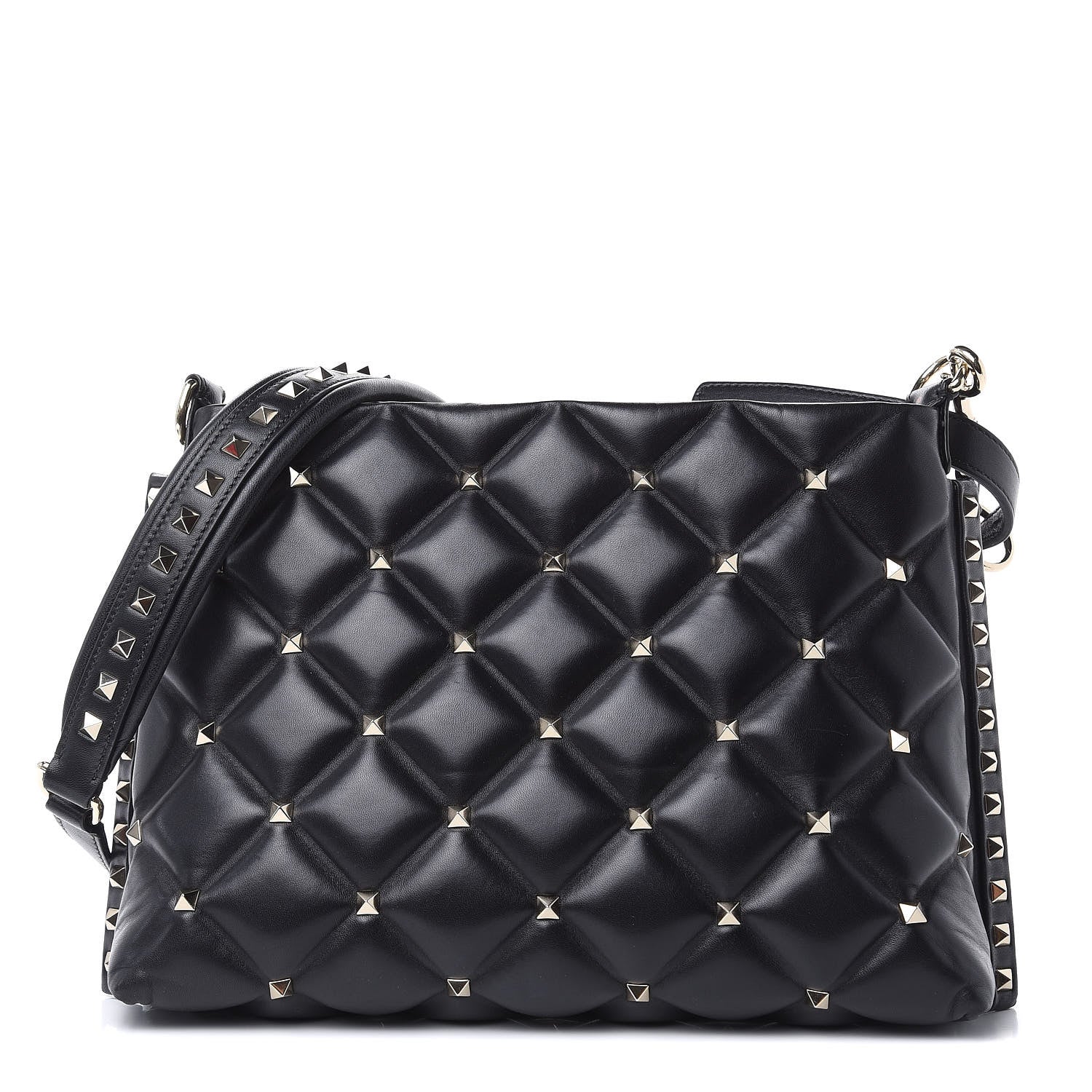 Valentino Garavani Nappa Candystud Shoulder Bag Black 1 of 11