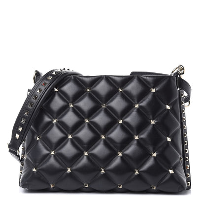 Valentino Garavani Nappa Candystud Shoulder Bag Black 1 of 11