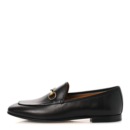 Gucci Betis Glamour Calfskin Womens Jordaan Loafers 38 Black 1 of 12
