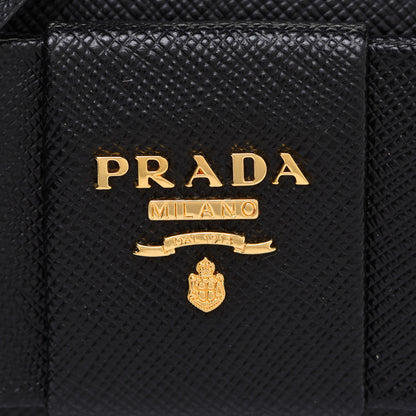 Prada Saffiano Fiocco Bow Camera Crossbody Bag Black 8 of 11